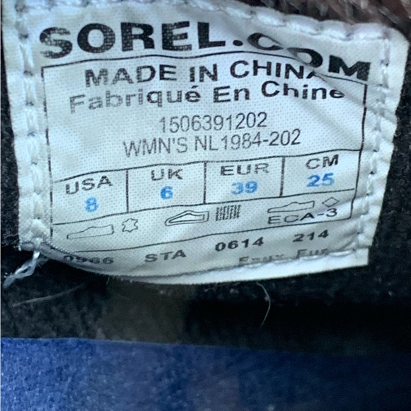 Sorel Womens Joan of Arctic Wedge Ankle Boots Size 8 Waterproof Leather Faux Fur - Picture 8 of 8